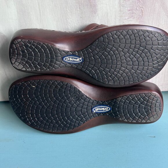 NWOT Dr. Scholl's Reba II Strappy Slip On Sandals Leather Woven Comfort Size 6 - Picture 11 of 12